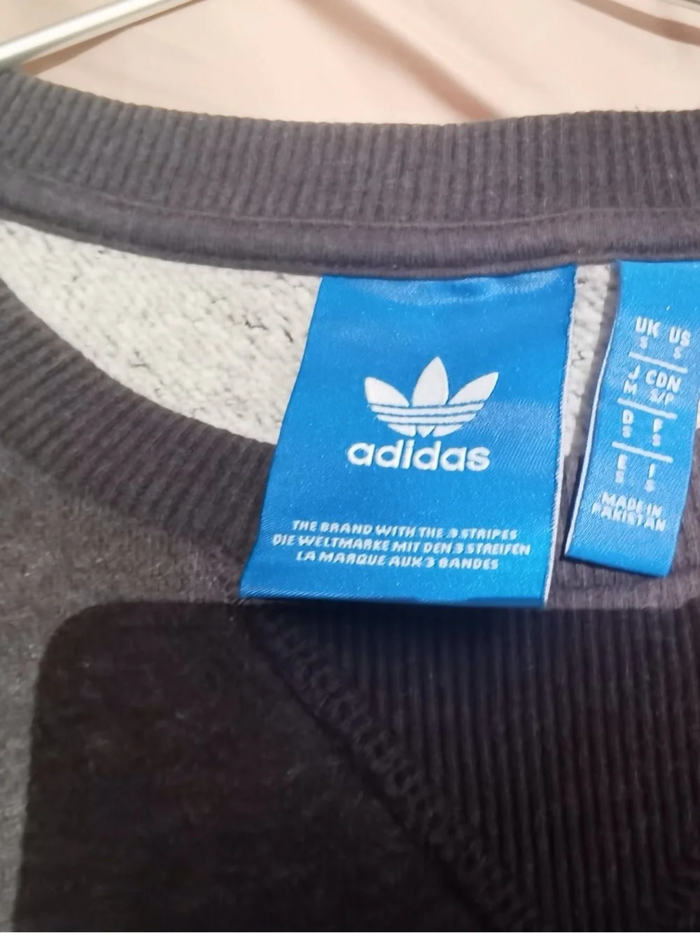 adidas Charcoal Gray Trefoil Crewneck Sweatshirt